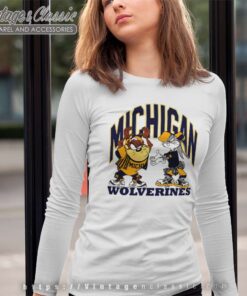 Vintage Michigan Wolverines Looney Tunes Shirt 6 Vintage Michigan Wolverines Looney Tunes Long Sleeve Tee