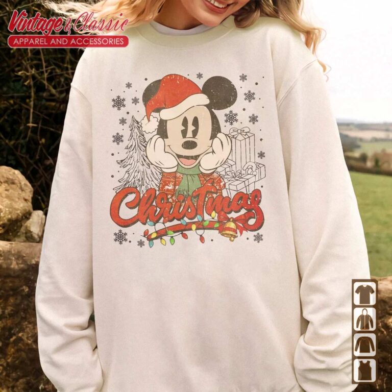 Vintage Mickey Mouse Christmas Sweatshirt Vintage Mickey Mouse Christmas Sweatshirt