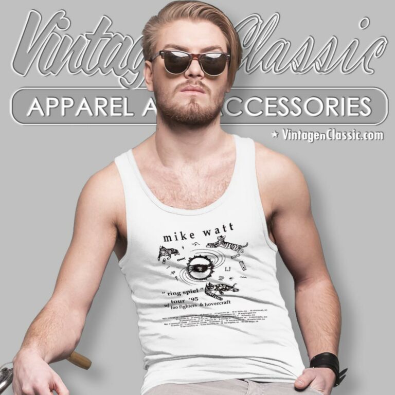 Vintage Mike Watt Foo Fighters 1995 Tour Tank Top Racerback 1 Vintage Mike Watt Foo Fighters 1995 Tour Tank Top Racerback 1