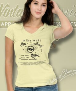 Vintage Mike Watt Foo Fighters 1995 Tour V Neck TShirt 1