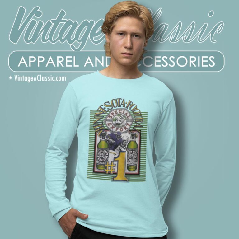 Vintage Minnesota Vikings Football Special Export Beer Long Sleeve Tee Vintage Minnesota Vikings Football Special Export Beer Long Sleeve Tee