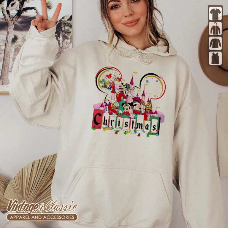 Vintage Mouse And Friends Surprise Disney Christmas Hoodie Vintage Mouse And Friends Surprise Disney Christmas Hoodie
