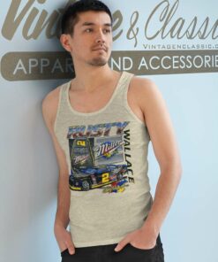 Vintage Nascar 2 Rusty Wallace Miller Tank Top Racerback