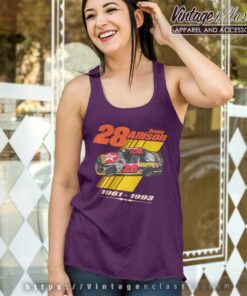 Vintage Nascar 28 Davey Alison Racing Tank Top Racerback