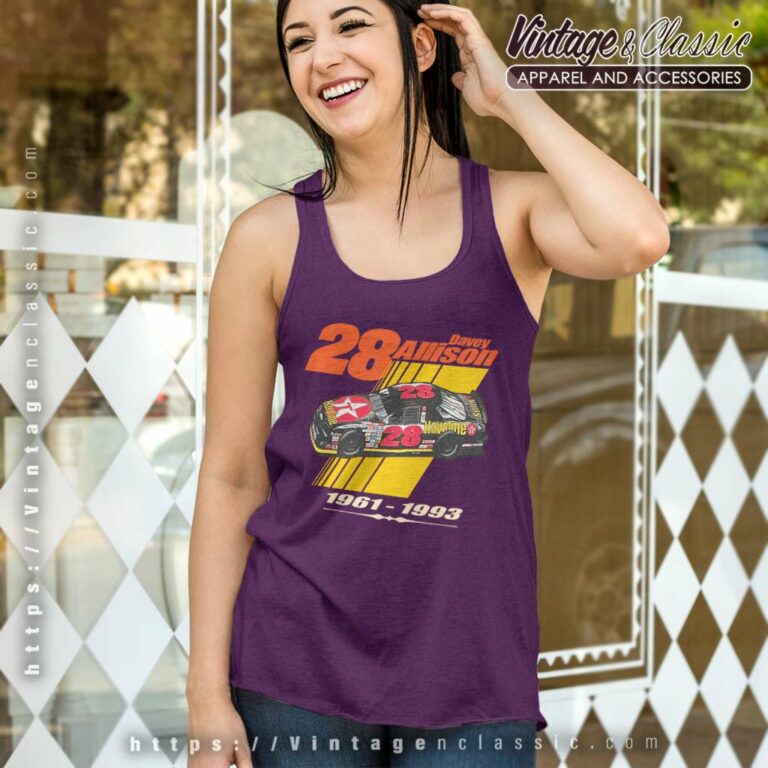 Vintage Nascar 28 Davey Alison Racing Tank Top Racerback Vintage Nascar 28 Davey Alison Racing Tank Top Racerback