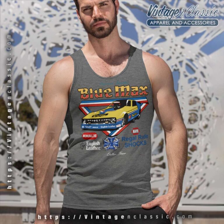 Vintage Nascar Blue Max Hot Rod Drag Tank Top Racerback Vintage Nascar Blue Max Hot Rod Drag Tank Top Racerback