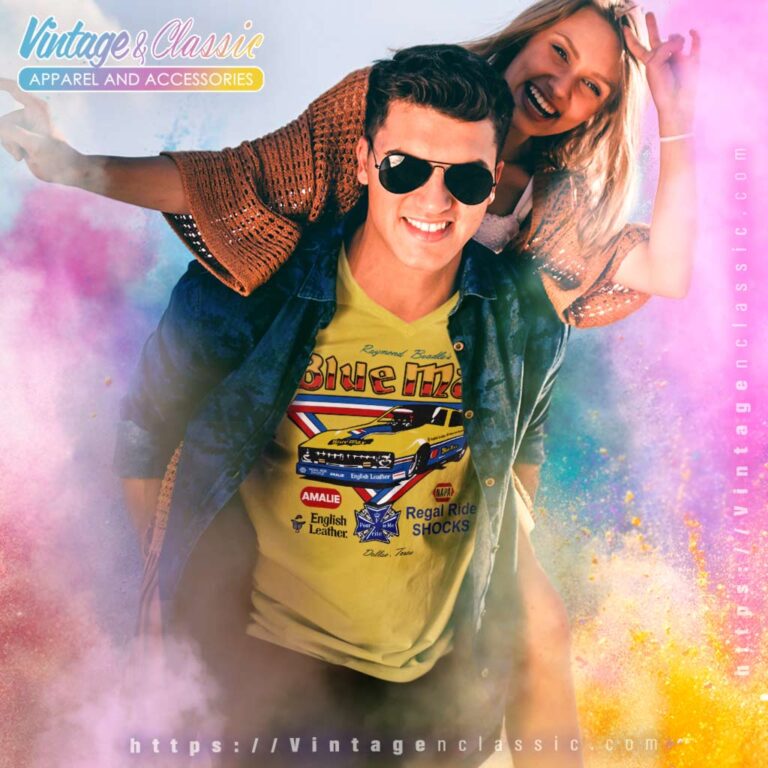 Vintage Nascar Blue Max Hot Rod Drag V Neck TShirt Vintage Nascar Blue Max Hot Rod Drag V Neck TShirt