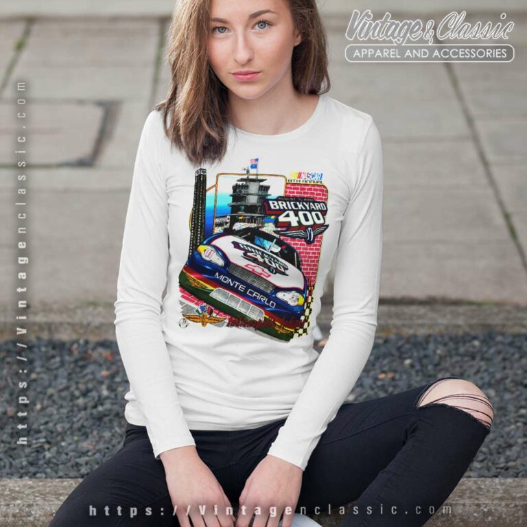 Vintage Nascar Brickyard 400 Racing Long Sleeve Tee Vintage Nascar Brickyard 400 Racing Long Sleeve Tee