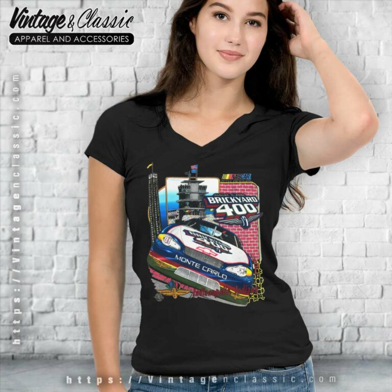 Vintage Nascar Brickyard 400 Racing V Neck TShirt Vintage Nascar Brickyard 400 Racing V Neck TShirt