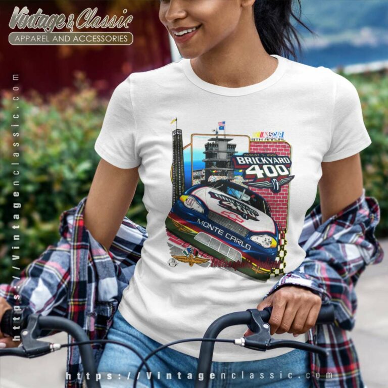 Vintage Nascar Brickyard 400 Racing Women TShirt Vintage Nascar Brickyard 400 Racing Women TShirt