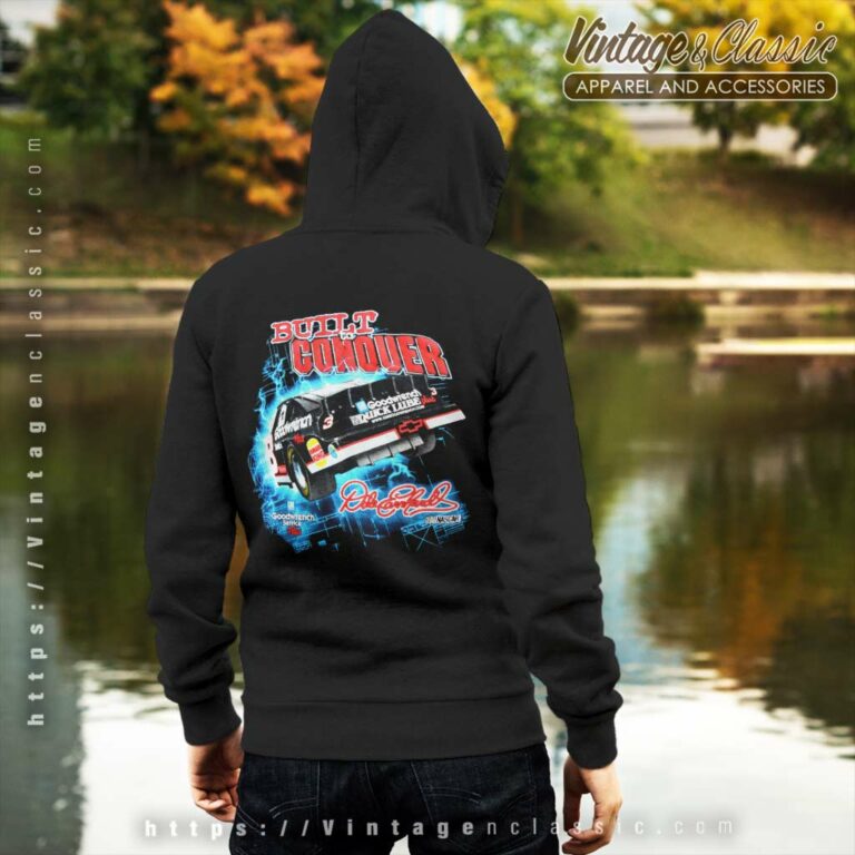 Vintage Nascar Dale Earnhardt Designed To Intimidate Hoodie Back Side Vintage Nascar Dale Earnhardt Designed To Intimidate Hoodie Back Side