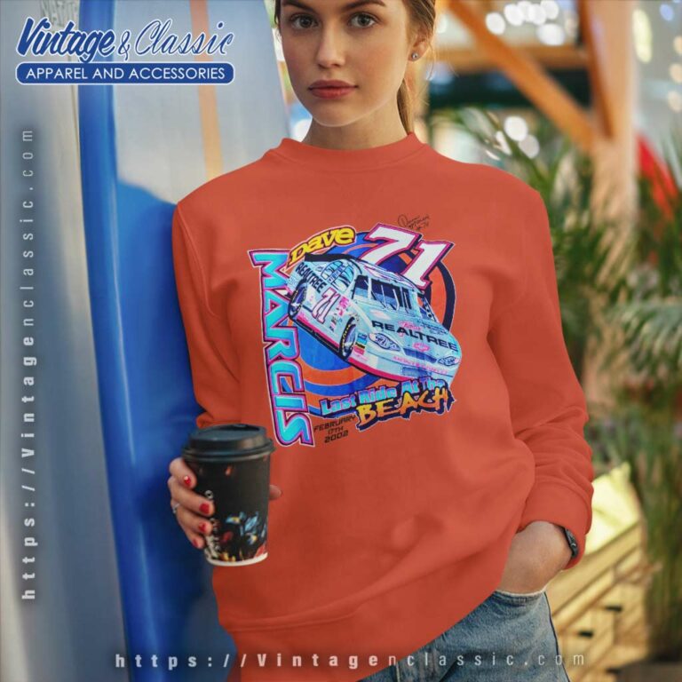 Vintage Nascar Dave Marcis 71 Last Ride Beach Sweatshirt Vintage Nascar Dave Marcis 71 Last Ride Beach Sweatshirt