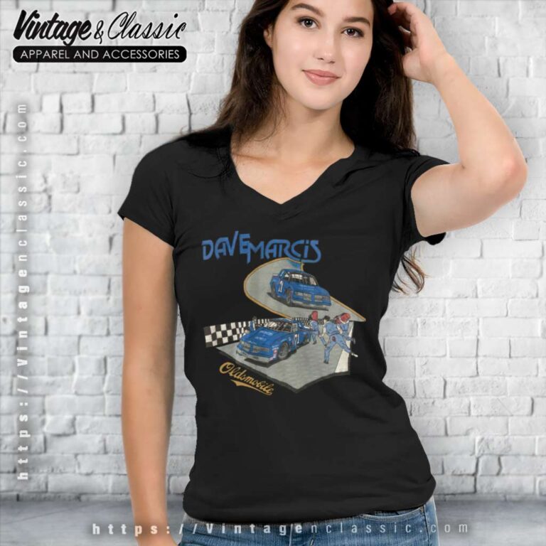 Vintage Nascar Dave Marcis Oldsmobile V Neck TShirt Vintage Nascar Dave Marcis Oldsmobile V Neck TShirt