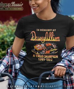 Vintage Nascar Davey Allison Memorial Women TShirt