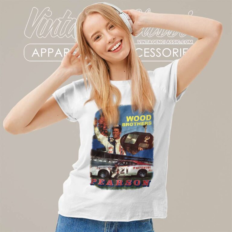 Vintage Nascar David Pearson Wood Brothers Women TShirt Vintage Nascar David Pearson Wood Brothers Women TShirt
