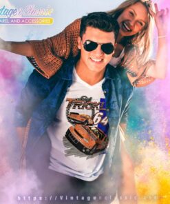 Vintage Nascar Dick Trickle 64 Schneider V Neck TShirt