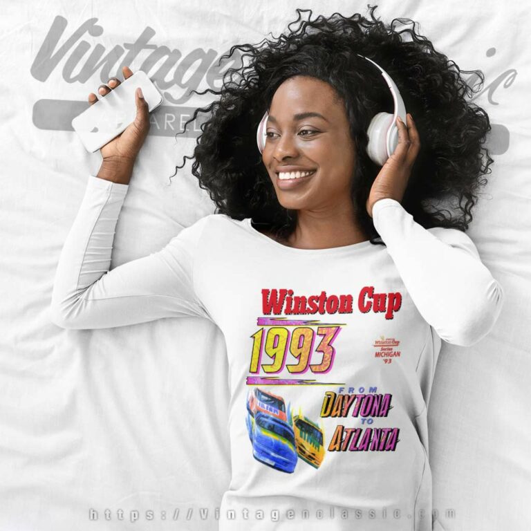 Vintage Nascar From Daytona To Atlanta Long Sleeve Tee Vintage Nascar From Daytona To Atlanta Long Sleeve Tee