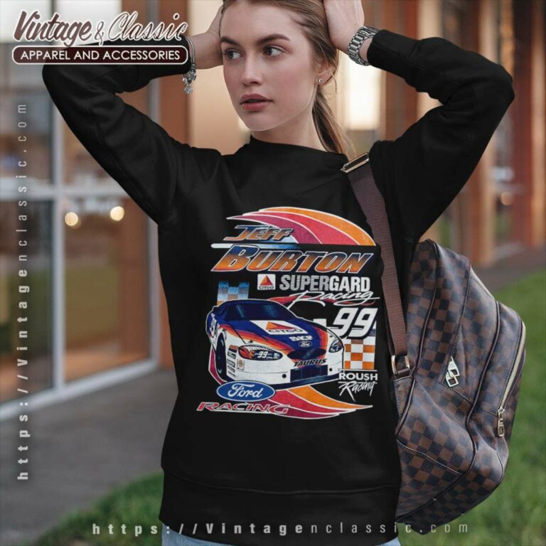 Vintage Nascar Jeff Burton Ford Racing Sweatshirt Vintage Nascar Jeff Burton Ford Racing Sweatshirt