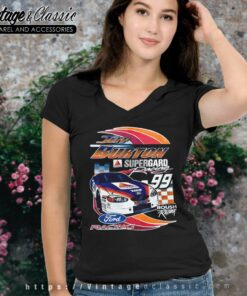 Vintage Nascar Jeff Burton Ford Racing V Neck TShirt