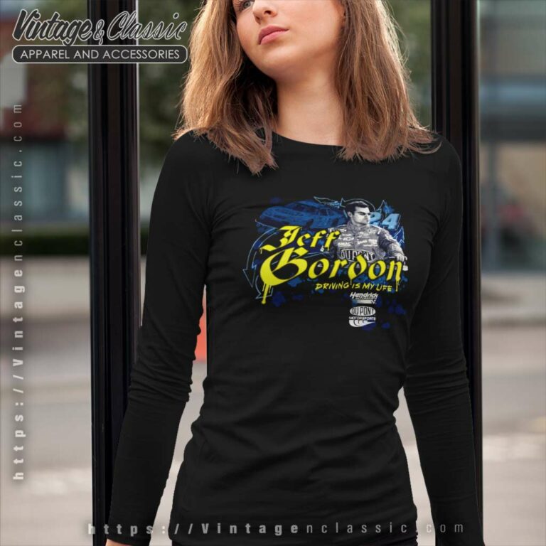 Vintage Nascar Jeff Gordon 24 Dupont Driving Is My Life Long Sleeve Tee Vintage Nascar Jeff Gordon 24 Dupont Driving Is My Life Long Sleeve Tee
