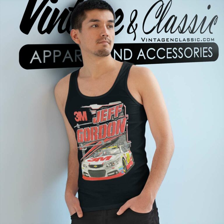 Vintage Nascar Jeff Gordon 3m Chevy Tank Top Racerback 1 Vintage Nascar Jeff Gordon 3m Chevy Tank Top Racerback 1