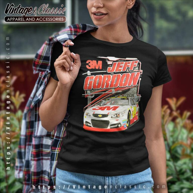 Vintage Nascar Jeff Gordon 3m Chevy Women TShirt 1 Vintage Nascar Jeff Gordon 3m Chevy Women TShirt 1