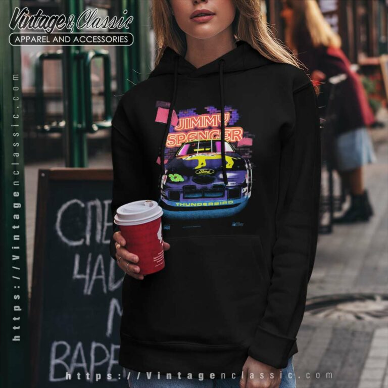 Vintage Nascar Jimmy Spencer 23 Ford Thunderbird Hoodie Vintage Nascar Jimmy Spencer 23 Ford Thunderbird Hoodie
