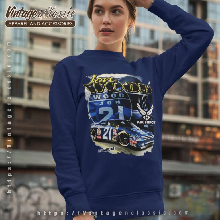 Vintage Nascar Jon Wood 21 Ford Air Force Sweatshirt Vintage Nascar Jon Wood 21 Ford Air Force Sweatshirt