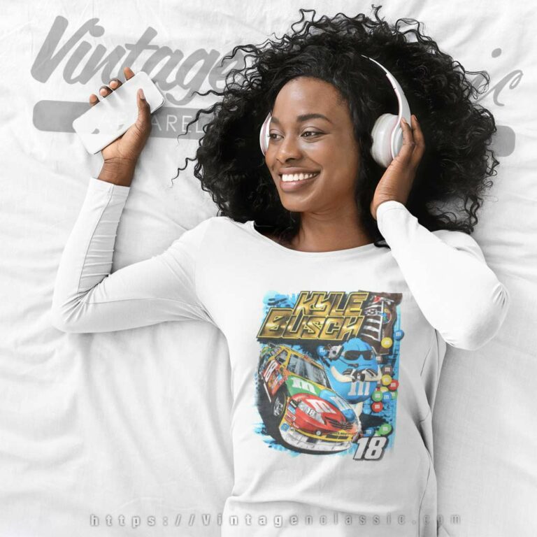 Vintage Nascar Kyle Busch M And M Long Sleeve Tee Vintage Nascar Kyle Busch M And M Long Sleeve Tee