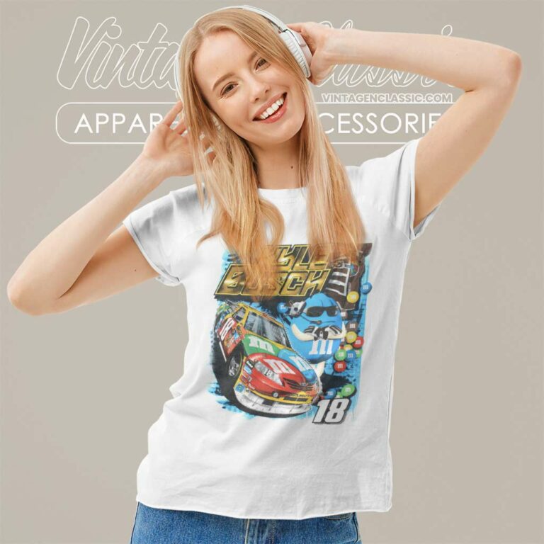 Vintage Nascar Kyle Busch M And M Women TShirt Vintage Nascar Kyle Busch M And M Women TShirt