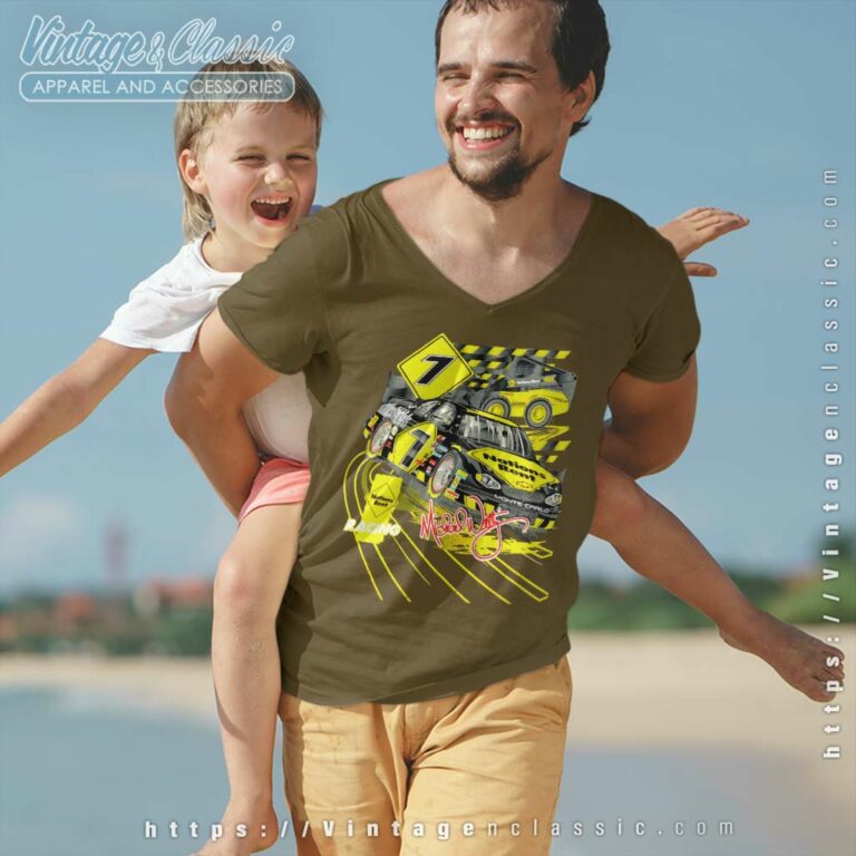 Vintage Nascar Michael Waltrip Nations Rent 7 V Neck TShirt Vintage Nascar Michael Waltrip Nations Rent 7 V Neck TShirt