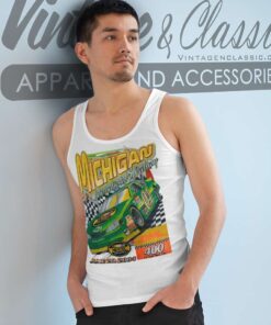 Vintage Nascar Michigan International Speedway Tank Top Racerback