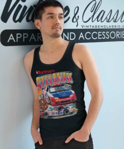 Vintage Nascar Mike Stefanik Burnham Racing Tank Top Racerback