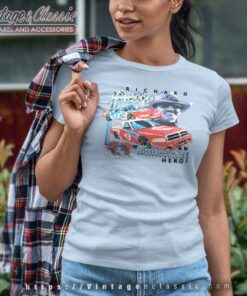 Vintage Nascar Richard Petty An American Hero Women TShirt