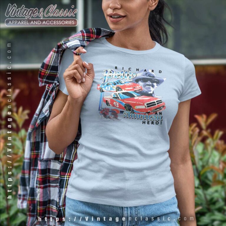Vintage Nascar Richard Petty An American Hero Women TShirt Vintage Nascar Richard Petty An American Hero Women TShirt
