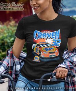 Vintage Nascar Ricky Craven Tide Racing 32 Women TShirt