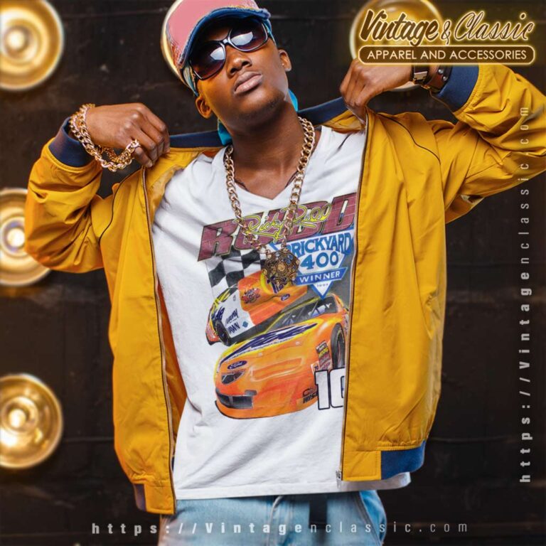 Vintage Nascar Ricky Rudd 10 Brickyard V Neck TShirt Vintage Nascar Ricky Rudd 10 Brickyard V Neck TShirt