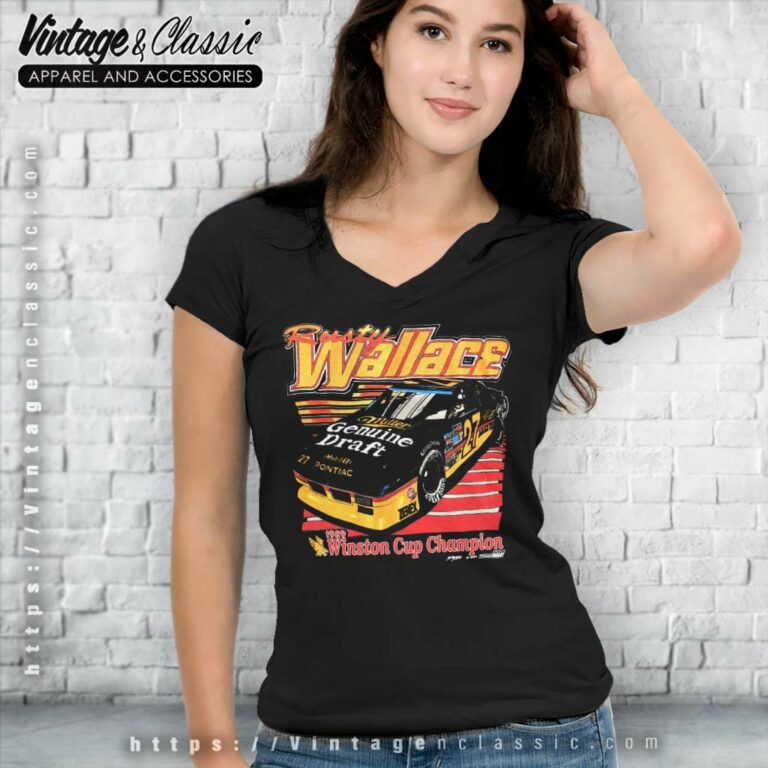 Vintage Nascar Rusty Wallace Winston Cup Champion V Neck TShirt Vintage Nascar Rusty Wallace Winston Cup Champion V Neck TShirt
