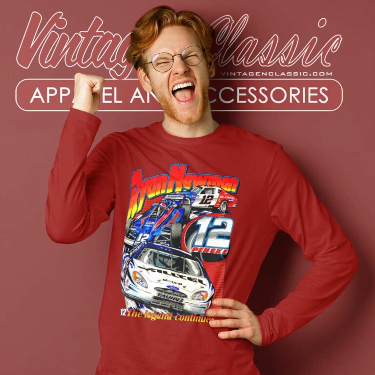Vintage Nascar Ryan Newman Penske Long Sleeve Tee 1 Vintage Nascar Ryan Newman Penske Long Sleeve Tee 1