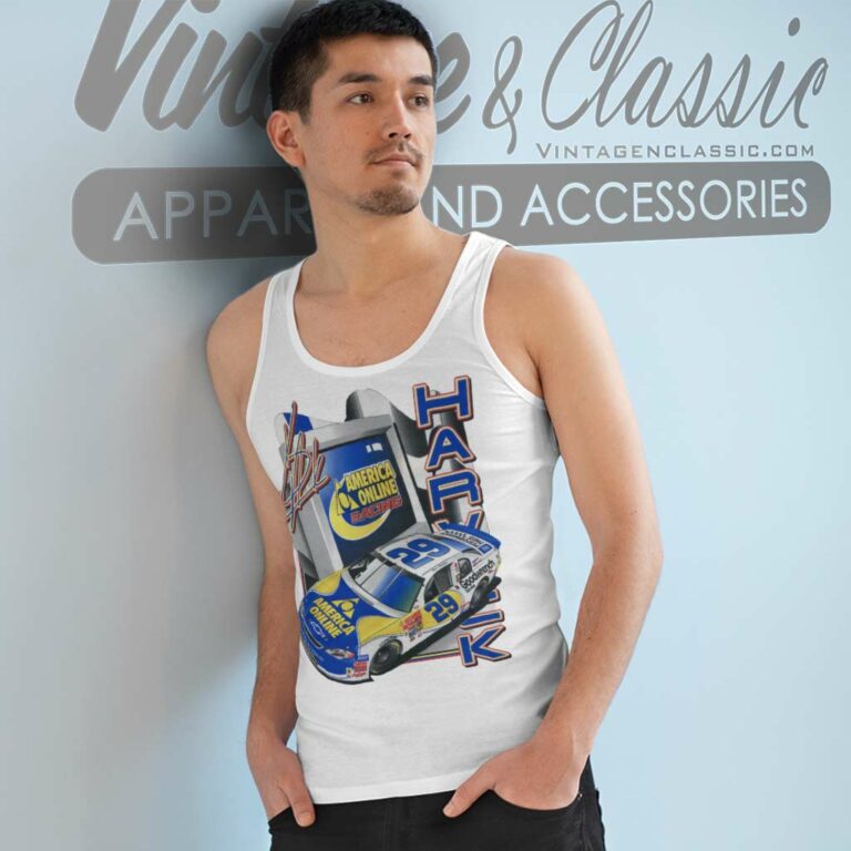 Vintage Nascar Shirt America Online Aol Kevin Harvick Tank Top Racerback Vintage Nascar Shirt America Online Aol Kevin Harvick Tank Top Racerback