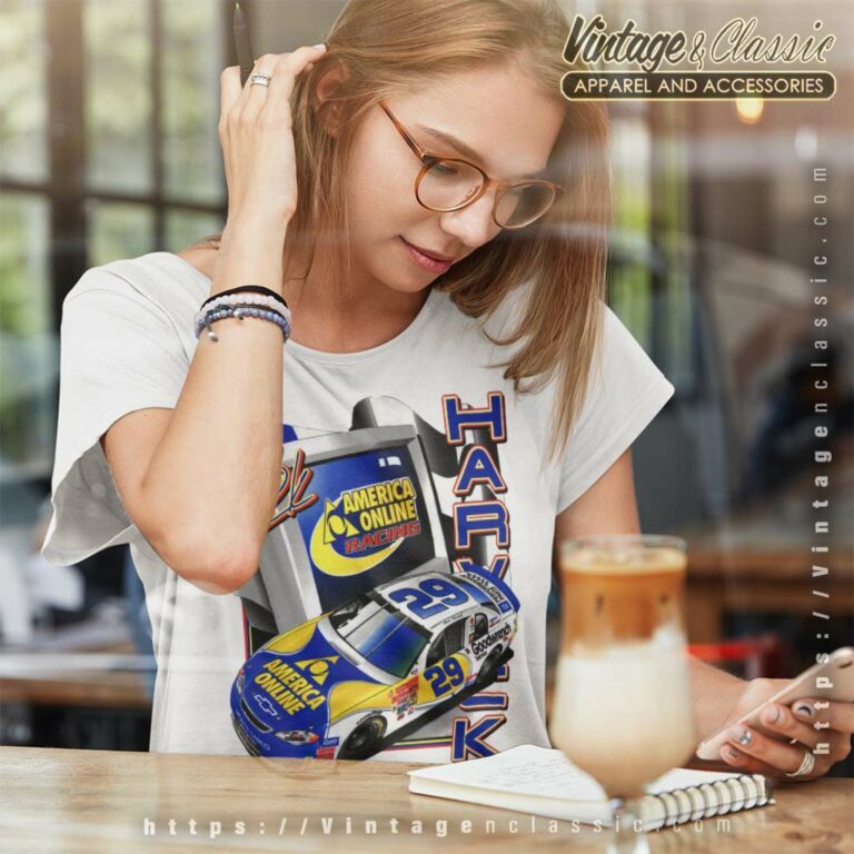 Vintage Nascar Shirt America Online Aol Kevin Harvick Women TShirt Vintage Nascar Shirt America Online Aol Kevin Harvick Women TShirt