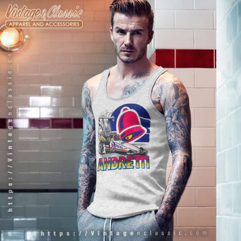 Vintage Nascar Taco Bell John Andretti Tank Top Racerback Vintage Nascar Taco Bell John Andretti Tank Top Racerback