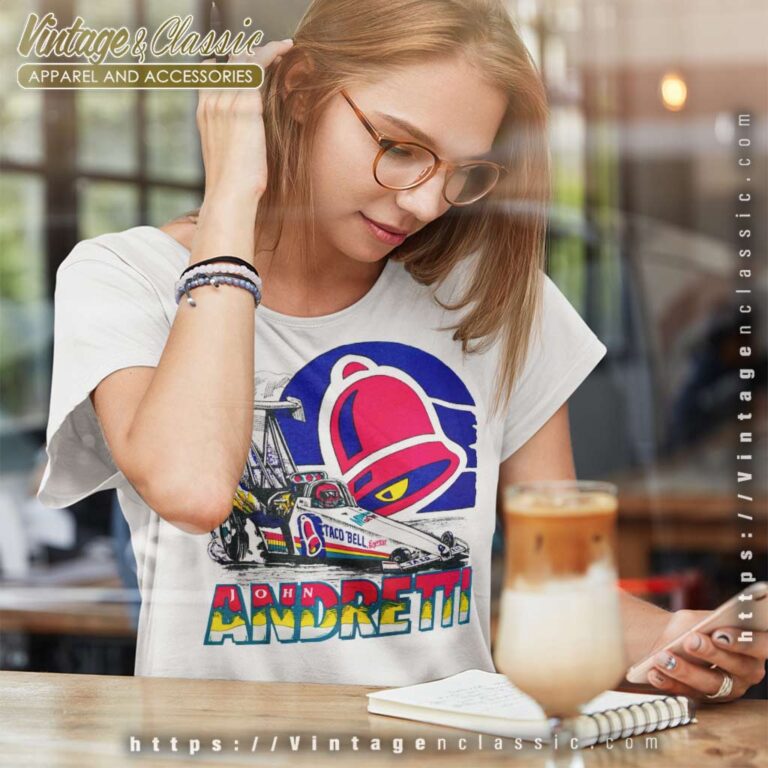 Vintage Nascar Taco Bell John Andretti Women TShirt Vintage Nascar Taco Bell John Andretti Women TShirt