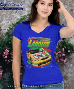 Vintage Nascar Terry Labonte Nascar Corn Flakes V Neck TShirt