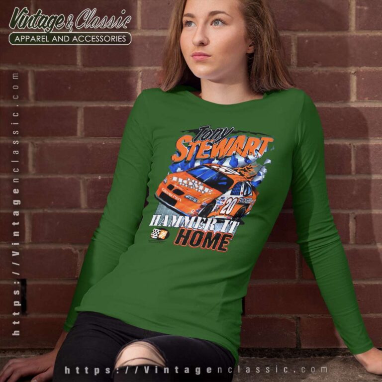 Vintage Nascar Tony Stewart Hammer It Home Long Sleeve Tee Vintage Nascar Tony Stewart Hammer It Home Long Sleeve Tee
