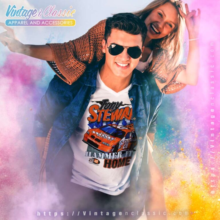 Vintage Nascar Tony Stewart Hammer It Home V Neck TShirt Vintage Nascar Tony Stewart Hammer It Home V Neck TShirt
