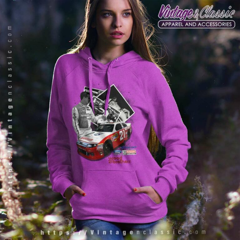 Vintage Nascar Wood Brothers 21 Ford Racing Hoodie Vintage Nascar Wood Brothers 21 Ford Racing Hoodie