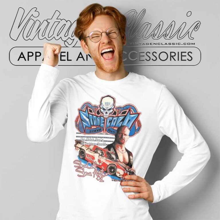 Vintage Nascar Wrestling Steve Austin Long Sleeve Tee Vintage Nascar Wrestling Steve Austin Long Sleeve Tee