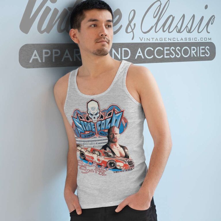 Vintage Nascar Wrestling Steve Austin Tank Top Racerback Vintage Nascar Wrestling Steve Austin Tank Top Racerback