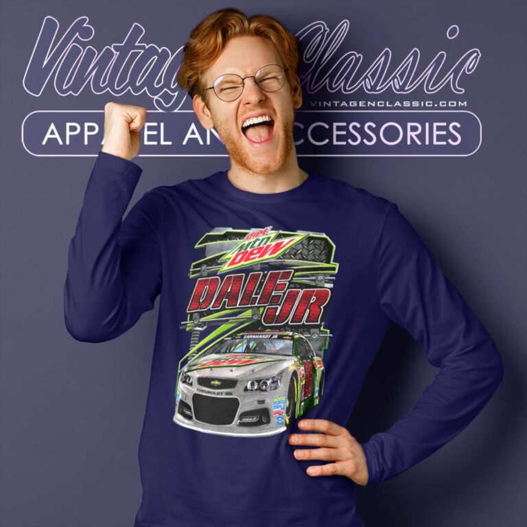 Vintage Nascar X Mountain Dew Dale Jr Long Sleeve Tee Vintage Nascar X Mountain Dew Dale Jr Long Sleeve Tee